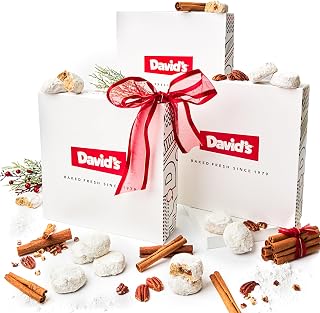 David's COOKIES Cinnamon Pecan Meltaway Cookies Gift Box 3 Pack – Tender Butter Cookies Dusted with Cinnamon – 3 lbs Gourmet Dessert Basket for Celebrations and Special Occasions
