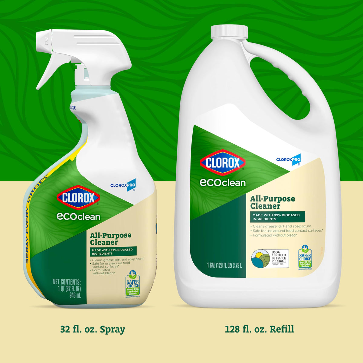 Clorox 32 Fl Oz (Pack of 2) / Multicolor / All Purpose Spray Bottle All-Purpose Cleaners