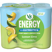 Energy Lemon Lime with Electrolytes Beverage by V8 – Pack of 6 (8 Fl Oz), Model 200000029743