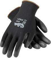 G-Tek 33-B125/L, Seamless Knit Nylon Blend Glove with Polyurethane Coated Flat Grip on Palm & Fingers - Touchscreen