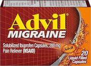 Advil Migraine Liquid Filled Capsules - 20 ct, Pack of 5