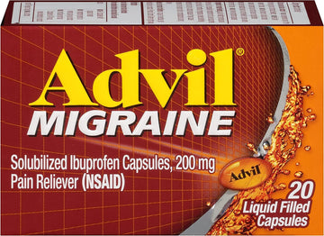 Migraine Liquid Filled Capsules - 20 ct by Advil – 20 Count (Pack of 5), Pack of 5, Model 128260