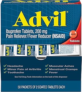 Advil Ibuprofen, 200mg, 2 Count (Pack of 50)