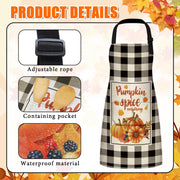 Cotwinter Thanksgiving Aprons with Pockets, Set of 6, Orange
