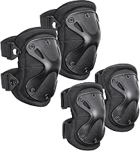 Barska Loaded Gear CX-400 Elbow & Knee Pad Set – Adjustable Protective Pads with Cushion for Outdoor Sports, Shooting, Hunting, Airsoft & Tactical Training