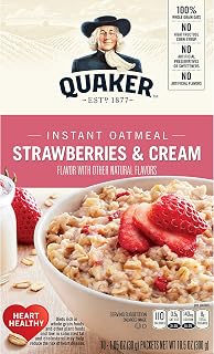 Quaker Instant Oatmeal Strawberry & Cream 10 pk