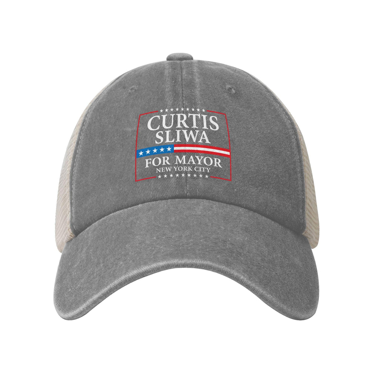 Curtis Sliwa for New York City Mayor Trucker Hat 2026 New York Election Baseball Cap Adjustable Mesh Gray by PPFINE – One Size, Polyester, Gray, Model 6455PPHHG