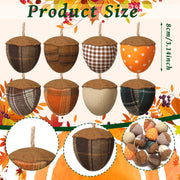 SmoothNovelty Felt Acorn Ornaments, 3.15 Inch Diameter, Set of 12