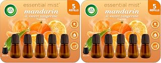 Air Wick Essential Mist Refill, 5 ct | Mandarin & Sweet Orange | Essential Oils | Air Freshener | Pack of 2