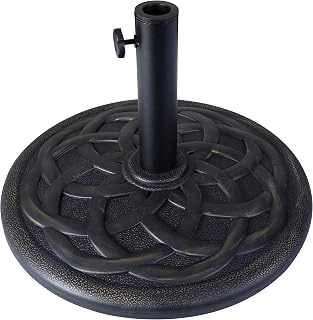 Flash Furniture Kona Universal Cement Umbrella Base, 19.25" Dia, Bronze | Weatherproof Polymer Coating, Universal Fit