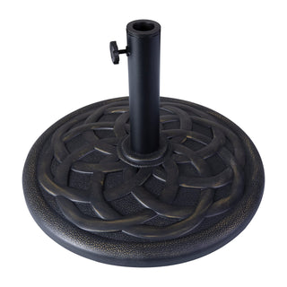 Kona Universal Cement Umbrella Base by Flash Furniture – 19.25", Steel, Plastic, Cement, Bronze, Model GM-UB19-BRNZ-GG