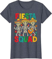Fiesta Squad Mexican Skeleton Cinco de Mayo Fiesta T-Shirt