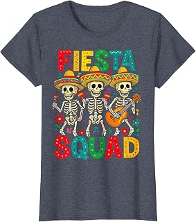 Fiesta Squad Mexican Skeleton Cinco de Mayo Fiesta T-Shirt