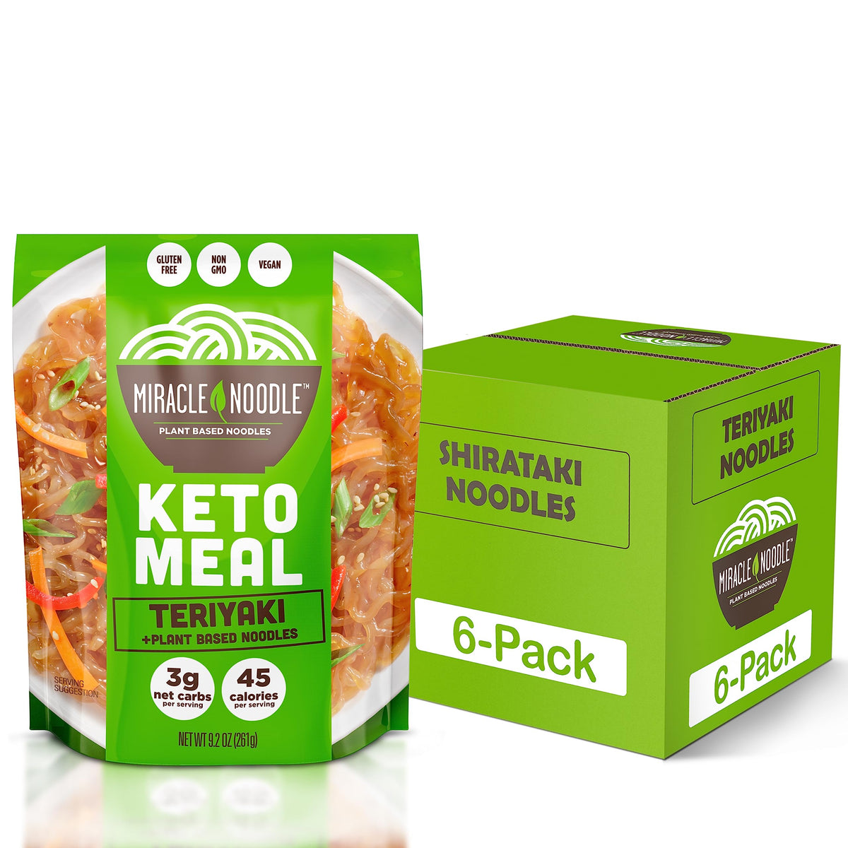Miracle Noodle Teriyaki / 9.2 Ounce (Pack of 6) / No Color Shirataki