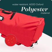 Handy Laundry Tree Storage Bag With Wheels, 9 Ft, Red