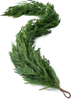 6FT Norfolk Pine Garland,Christmas Garland,Christmas Decorations,High-Density Norfolk Pine Garland