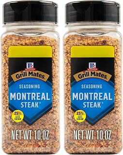 McCormick Grill Mates Montreal Steak Seasoning, 25% Less Sodium, 10 OZ (Pack of 2)
