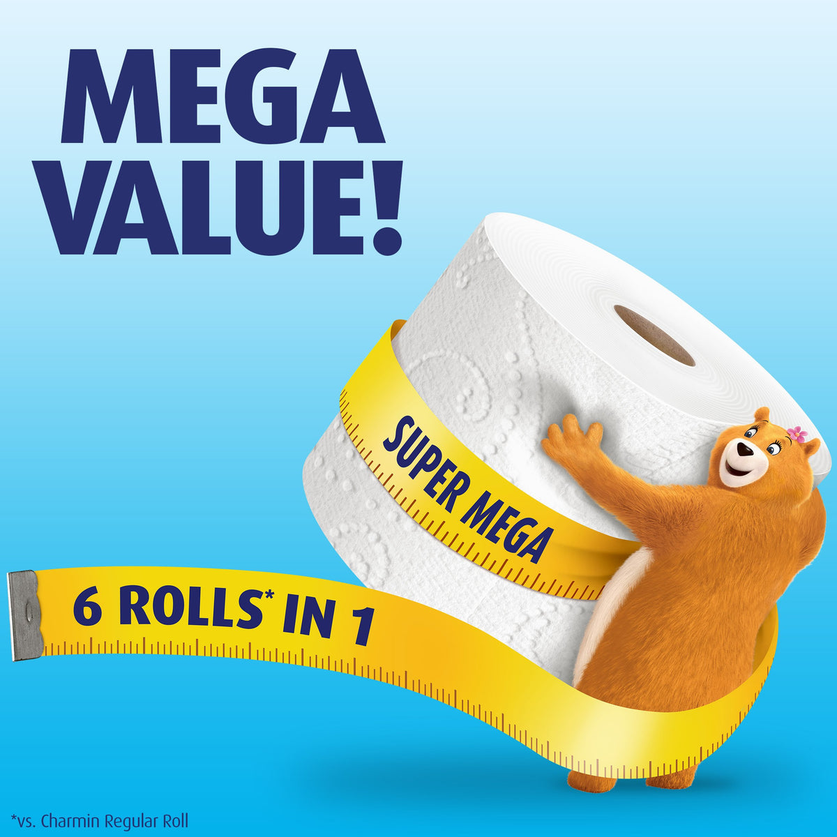Ultra Soft Wide Bathroom Tissue - 6 Jumbo Rolls 221 Sheets by Charmin – 6 Count (Pack of 1), Paper, white, Pack of 6, Model 6319219