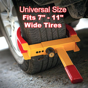 Buffalo Tools : Wheel Clamp Lock by Black Bull – Alloy Steel, Yellow, Red, Model WCL