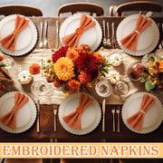 Mindsoft Cloth Napkins, 12 Pack 17.7 Inch Cotton, Rust Red