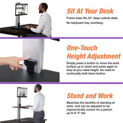 Victor Single Monitor / Black W/Aluminum / Modern Monitor Stands