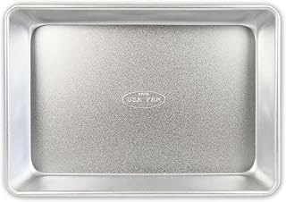 USA Pan Bare Bakeware Traditional Aluminized Steel Uncoated Rectangular Cake Pan, Made without nonstick coating, 9 x13-Inch
