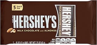 HERSHEY'S Milk Chocolate with Almonds Snack Size 5 x .45 oz (2.25 oz)