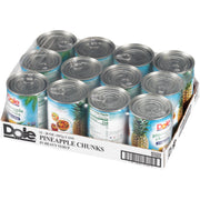 Pineapple Chunks In Syrup by Dole – 20 ounces, Pack of 12
