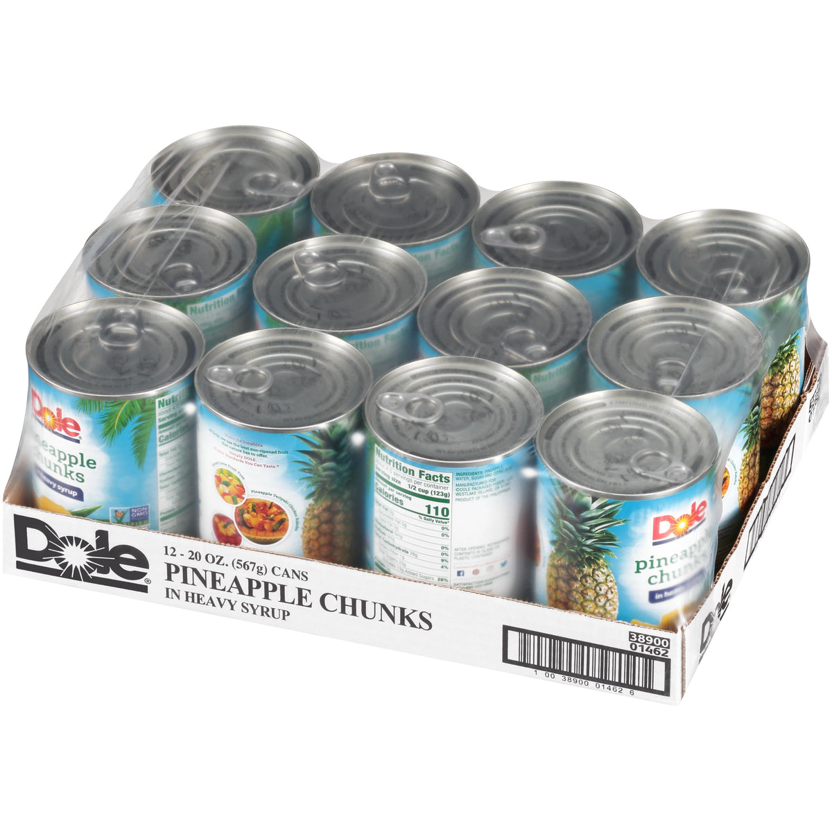 Pineapple Chunks In Syrup by Dole – 20 ounces, Pack of 12