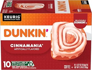 Dunkin' Dunkin’ Cinnamania Flavored Coffee, 10 Keurig K-Cup Pods