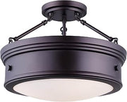 Canarm Semi-Flush Mount,3 Light,100W,15x12 ISF624A03ORB - 1 Each