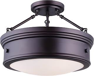 Canarm Semi-Flush Mount,3 Light,100W,15x12 ISF624A03ORB - 1 Each