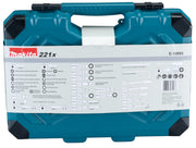 221 Piece Maintenance Set by Makita – Variety Pack, Plastic, Petrol, Model E-10883