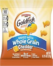 Pepperidge Farm Goldfish Whole Grain Snack Crackers, Cheddar, .75 Ounces, Pack of 300
