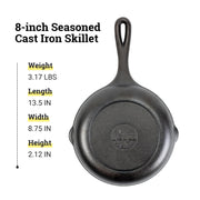 Lodge 8”, 10", & 12" (Pack of 6) / Black / 5.0 quarts Skillets