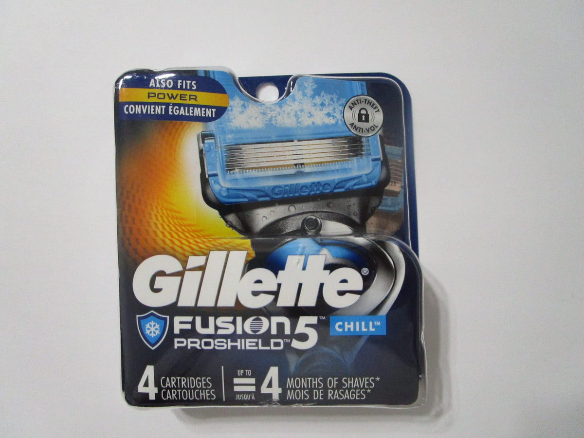 Fusion Proshield Chill Cartridge 4Ct by Gillette – 4 Count (Pack of 2), Pack of 2, Model 125326