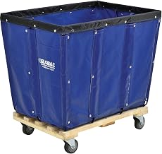 Global Industrial 12 Bushel, Blue Vinyl Basket Bulk Truck, Unassembled