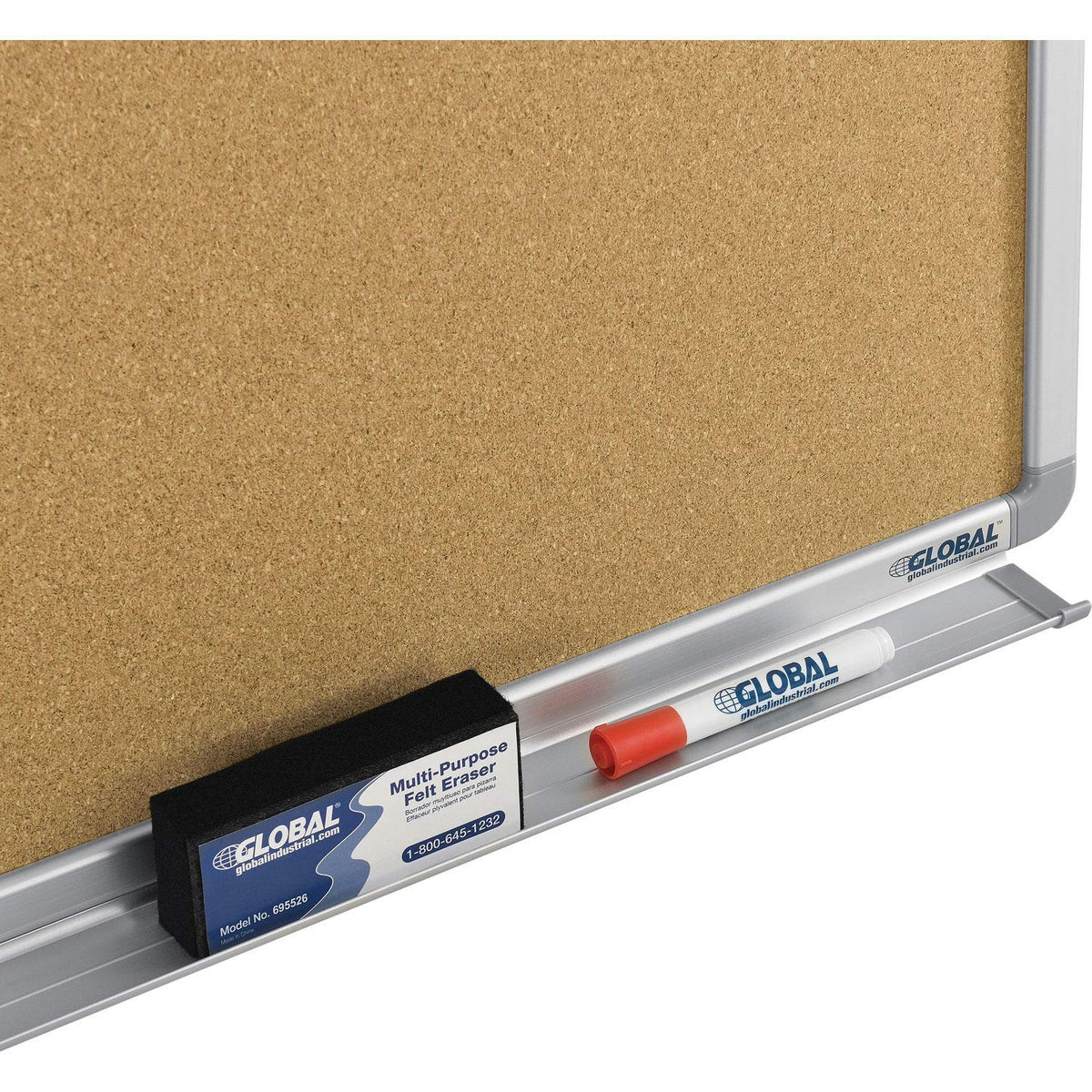 72" W x 48" H Combination Board by Global Industrial – 72"W x 48"H, Aluminum, Multi-colored, Model 695637