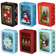 Landhoow Christmas Cookie Tins, 6 Pack, Multicolor Style 2