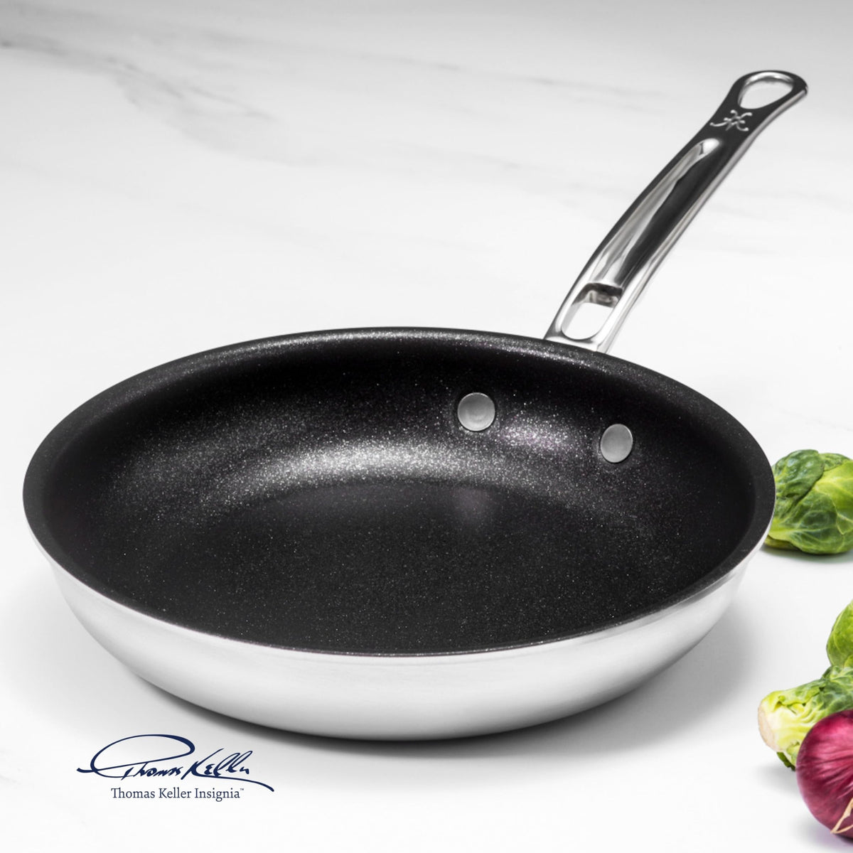 Thomas Keller Insignia by - TITUM Nonstick 8.5" Sauté Pan by Hestan – Frying Pan (8.5-inch), 8.5 cubic_inches, Stainless Steel, Silver, Model 31027