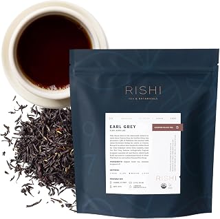Rishi Tea Earl Grey Organic Black Loose Leaf Tea, Caffeinated, 1lb
