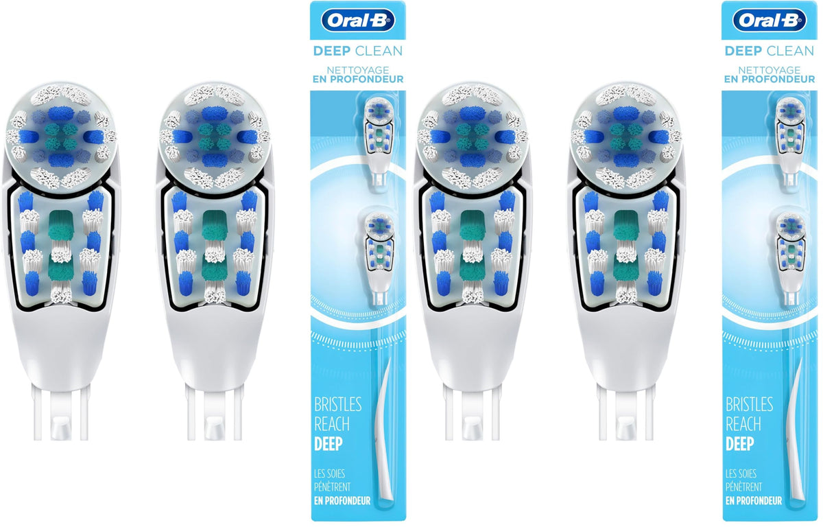 Oral-B White / 1 Count (Pack of 4) / Deep Clean Toothbrush Replacement Heads