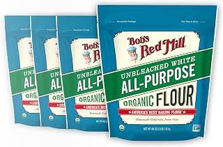 Bob's Red Mill Organic All Purpose Unbleached Flour, 3lb (4 Pack)