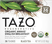TAZO Tea Bags, Black Tea, Regenerative Organic Awake English Breakfast Tea, 36 Count