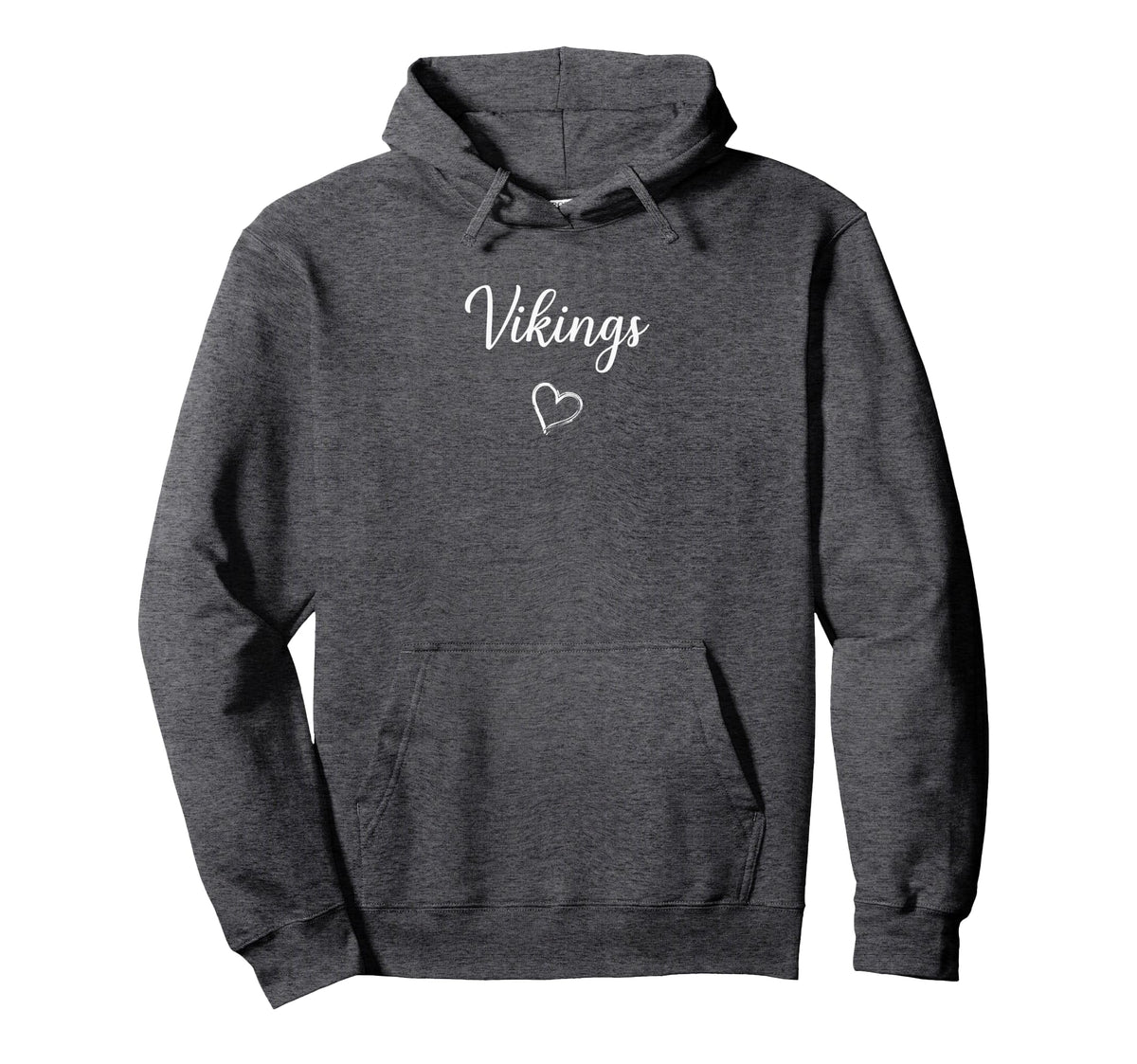Curtis Vikings Above Small Heart Pullover Hoodie by Curtis Vikings Official High School Gear – Polyester, Blue, Model G40AK7KX3QT
