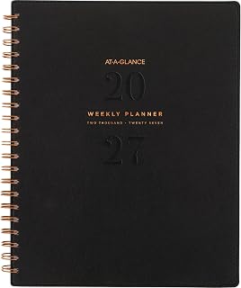 AT-A-GLANCE Signature Collection 2027 Weekly Monthly Planner, Black, Large, 8 1/2" x 11"