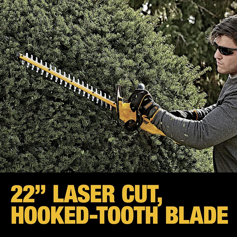 Trimmer Hedge Bare 20V by DEWALT – One Size, Metal, Black/Yellow, Model DCHT820B
