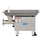 1 HP Motor 110V, 1 Phase, Stainless Steel Cabinet, HEADSTROCK, Auger and PAN, 1,700+ LBS/HR Grinding Capacity, Robust Headstock with Permanent AFFIXED Safety Guard. by PRO-CUT –