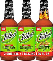 Zing Zang Bloody Mary Mix Variety Pack, (2) Original (1) Blazing Bloody Mary, Non-Alcoholic Cocktail Mixer, 32 Fl Oz Bottles (Pack of 3) | Mix | Non-Alcoholic Cocktail Mixer