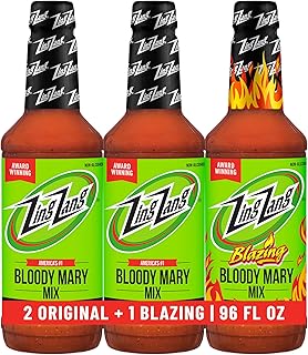 Zing Zang Bloody Mary Mix Variety Pack, (2) Original (1) Blazing Bloody Mary, Non-Alcoholic Cocktail Mixer, 32 Fl Oz Bottles (Pack of 3) | Mix | Non-Alcoholic Cocktail Mixer